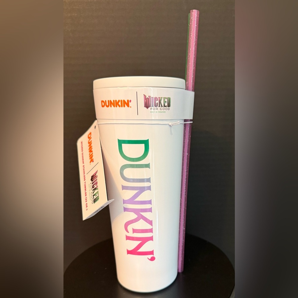 NEW Dunkin’ x Wicked “For Good” Stainless Steel Tumbler Cup 20oz Limited Edition